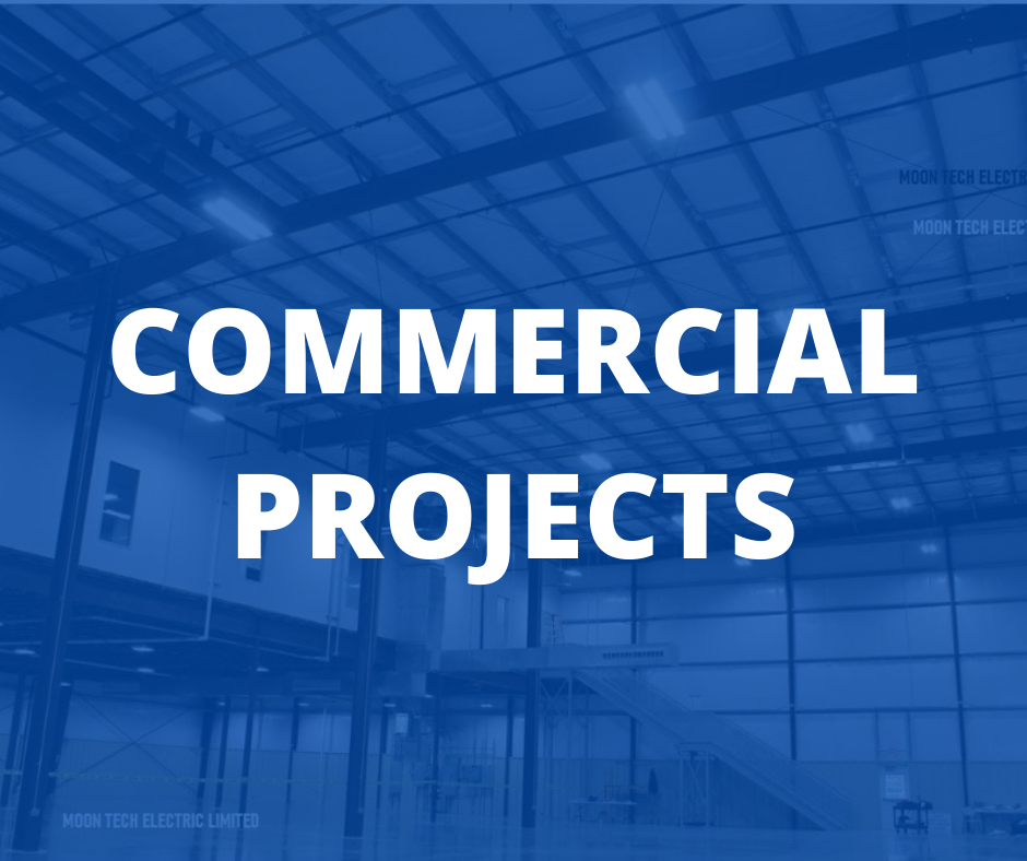 Commercial Projects Blue Banner | Moon Tech Electric